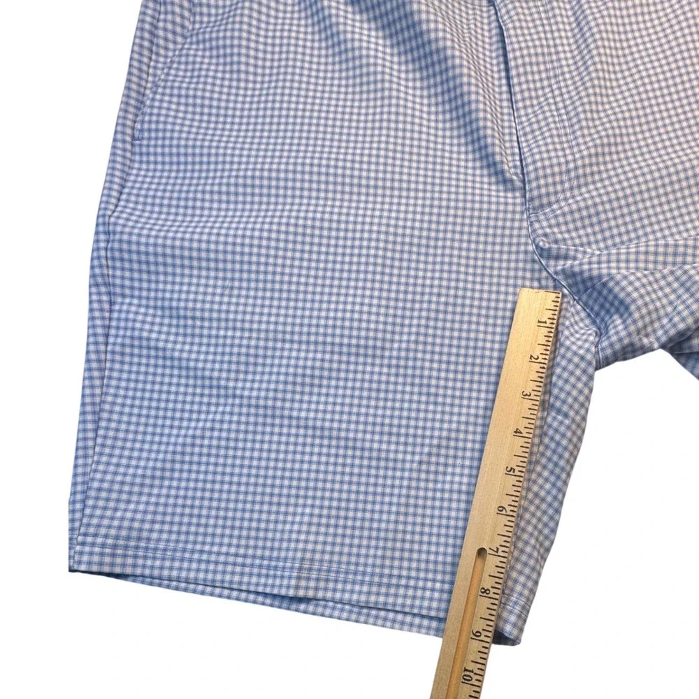 ProTour Mens Blue Gingham Golf Shorts Performance Stretch Flat Front Size‎ 40